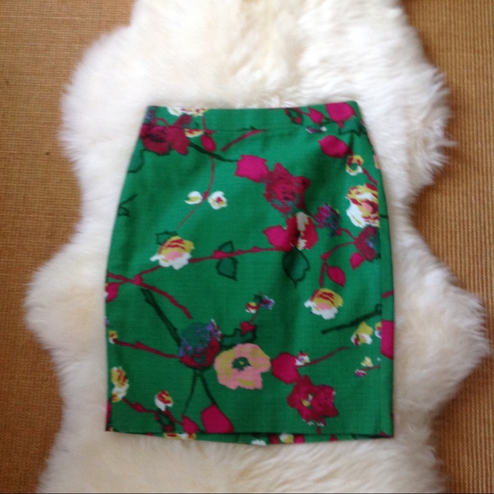 JCREW FLORAL PENCIL SKIRT